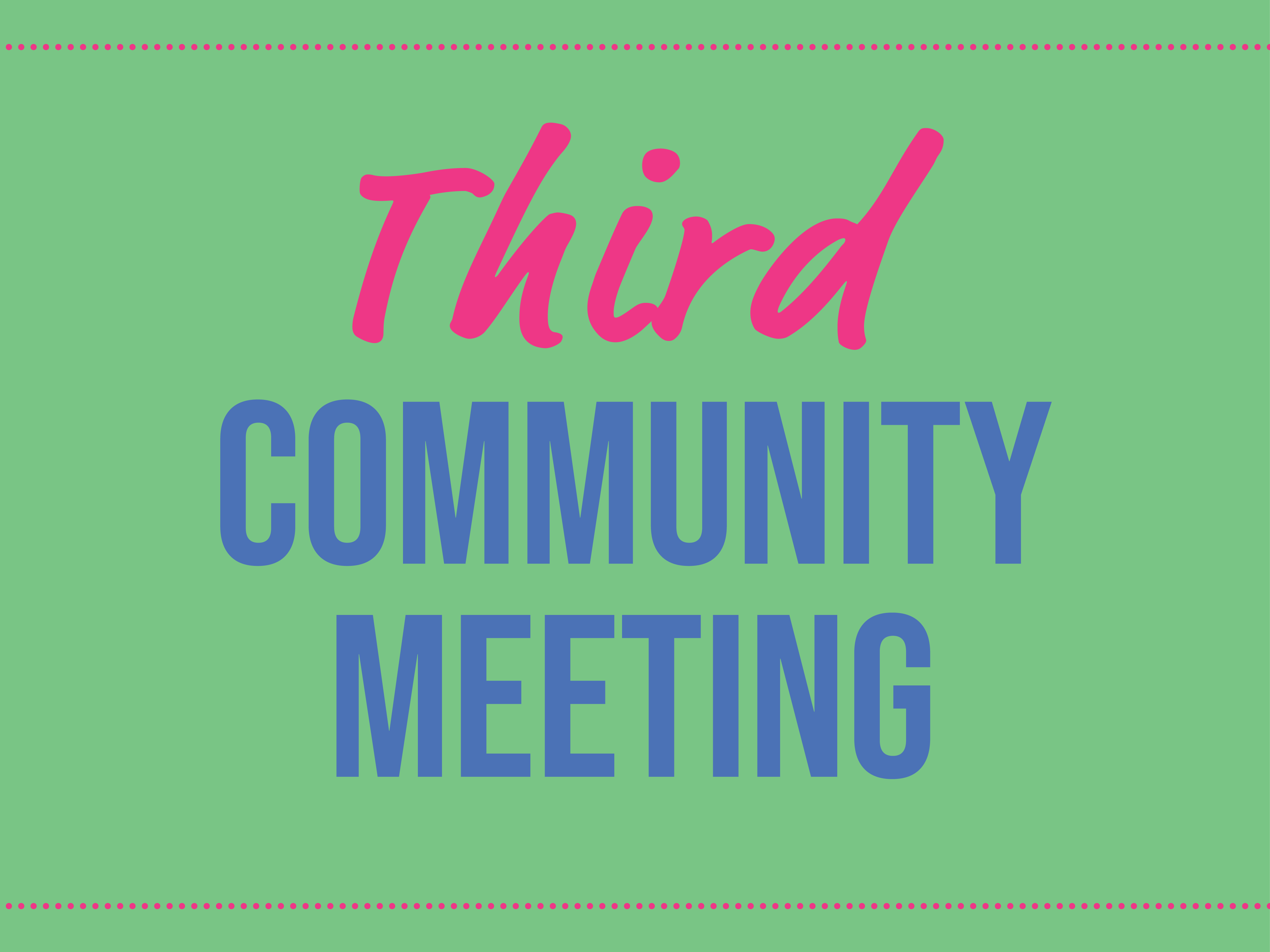 Third Community Meeting: April 15, 2025